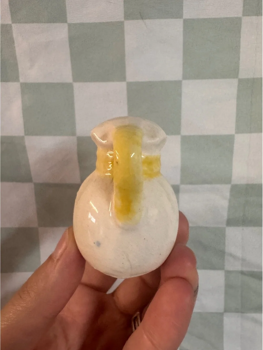 Vintage Ceramic Salt and Pepper Shakers with Hand-Painted Design